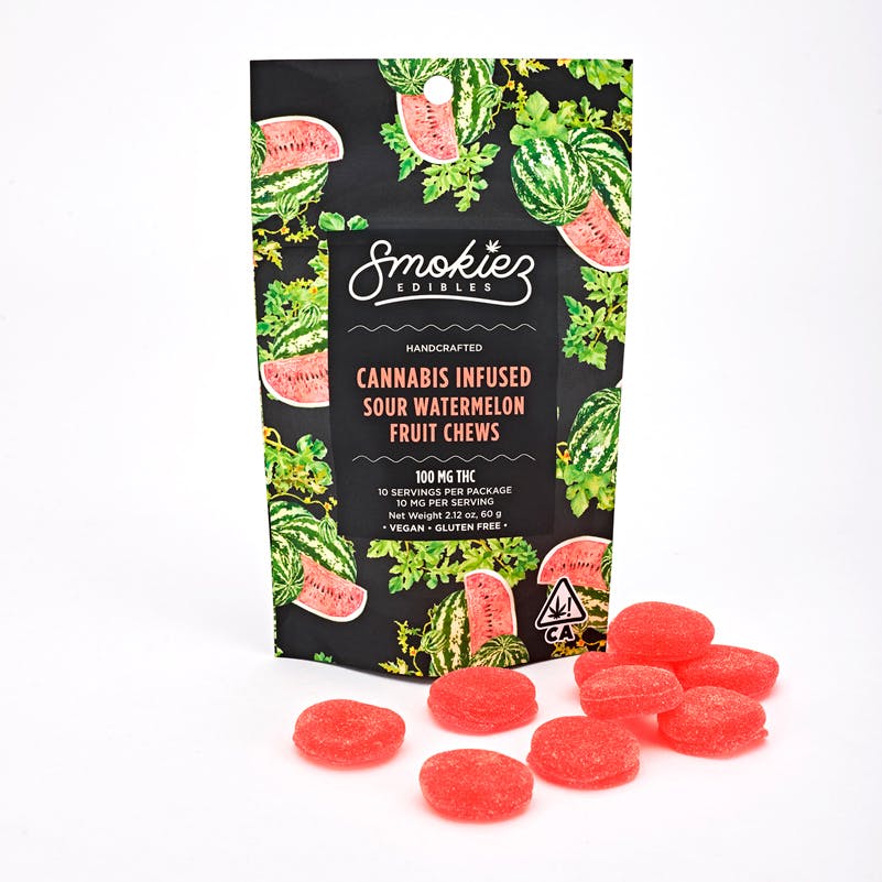 Smokiez Edibles Hybrid Sour Watermelon Fruit Chews 100MG The Kind