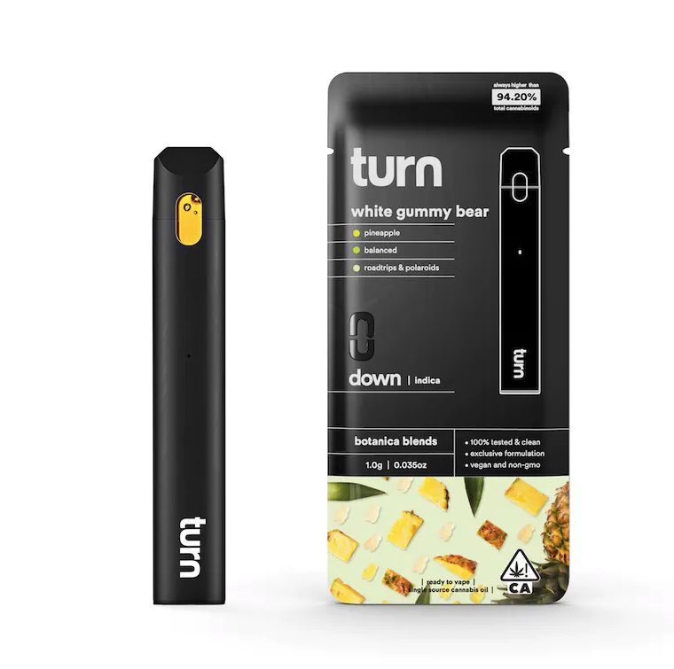 Turn - Indica White Gummy Bear Disposable Vape Pen 1G - The Kind Center