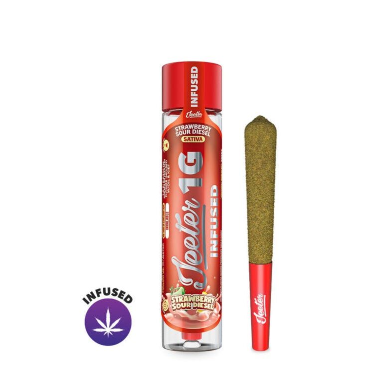 Jeeter - Infused Strawberry Sour Diesel Pre-roll 1G - The Kind Center